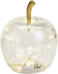 Wurm LED Dekoobjekt LED Dekolampe Apfel Glas 10er LED Lichterkette Timer &Oslash;11cm