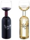 relaxdays Weinglas Weinflasche mit Glas 750 ml, 1-tlg., Glas