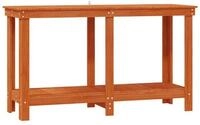 vidaXL Werkbank Werkbank Wachsbraun 140 x 50 x 80 cm Massives Kiefernholz,...