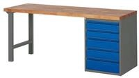 Stier Werkbank STIER Werkbank Premium mit 5 Schubladen BxTxH 1500x700x840mm...