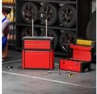 HOMCOM Werkzeugwagen inkl. Koffer Werkzeugkasten mit Griff, 3 modularen...