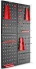 tectake Lochwand Werkzeugwand Metall 160x60 cm mit 34-tlg. Hakenset erweiterbar,