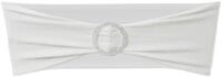 vidaXL Stuhlhusse NA 25xStretch Stuhlschleifen Diamant Schnalle cremefarben