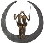 Casablanca by Gilde Dekofigur Skulptur Swing, bronzefarben/grau (1 St),