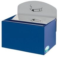 PROREGAL&reg; Aschenbecher Robuster Wandascher Schild 0,8L 20x20x12,5cm Blau