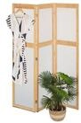 relaxdays Paravent 3-teiliger Paravent mit Bambusrahmen (3 St)