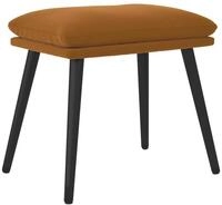 vidaXL Polsterhocker Fu&szlig;hocker Braun 45x29,5x35 cm Samt (1 St)