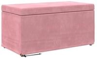 vidaXL Barhocker Hocker Rosa 81 x 41 x 40 cm Samt und Engineering Holz (1 St)