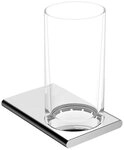 Keuco Zahnputzbecher Edition 400, Glashalter mit Echtkristall-Mundglas