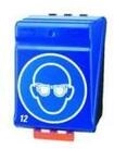 GEBRA Etui Gebra Box f.12Schutzbrillen Secu-Box Maxi12 blau 236x315x200mm...