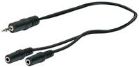 Schwaiger KHA4280 533 Audio-Adapter 3,5mm Klinkenstecker zu 3,5mm Klinkenbuchse