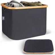 HENNEZ Aufbewahrungskorb 40L kompatibel Ikea Kallax Korb Grau, Stoffboxen Kisten