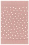 Krabbeldecke gef&uuml;ttert Juwel 'Herzen' 80 x 120 cm Rouge- Rosa, DAVID...