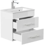 Posseik Badm&ouml;bel-Set Badm&ouml;bel Waschplatz Breite: 50 cm "Portus 500 SlimLine"...