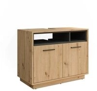 Vicco Waschbeckenunterschrank Beatrice, Eiche/Anthrazit, 80 x 64 cm (1-St)