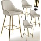 tectake Barhocker Barstuhl gepolstert, 48,5 x 57 x 108 cm, Belastbarkeit 120 kg