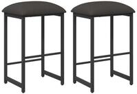 vidaXL Barhocker Barhocker 2 stk. Dunkelgrau 40 x 32 x 64 cm Holzwerkstoff (2...