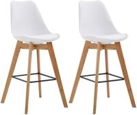 CLP Barhocker Metz Kunststoff (Set, 2er), R&uuml;ckenlehnen und Fu&szlig;st&uuml;tze