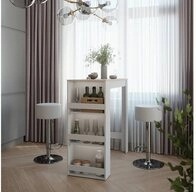 Vicco Bartisch Repose, Wei&szlig;/Sonoma/Wei&szlig;, 45 x 110 cm mit 2 Barhockern (3-St)