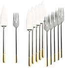 Villeroy & Boch Fischbesteck Ella teilvergoldet Fischbesteck 6er Set (12-tlg), 6