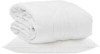 vidaXL Bettw&auml;sche Sommerdecke mit Kissen 2 Stk. Wei&szlig; Mikrofaser, Mikrofaser, 2