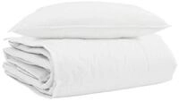vidaXL Bett Winterbettdecke mit Kissen 2 stk. Wei&szlig; Daunenfeder (2-tlg)