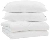 vidaXL Bettw&auml;sche Sommerdecke mit Kissen 3 Stk. Wei&szlig; Mikrofaser, Mikrofaser, 3