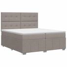 vidaXL Bett Boxspringbett mit Matratze Taupe 140 x 190 cm Stoff (1-tlg)