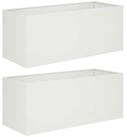 vidaXL Blumentopf Garten-Pflanzgef&auml;&szlig; 2 stk. Wei&szlig; 80 x 40 x 40 cm (2 St)