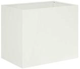 vidaXL Blumentopf Garten-Pflanzgef&auml;&szlig; Wei&szlig; 50 x 40 x 50 cm Kaltgewalzter...