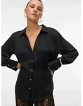 Vero Moda Blusenshirt VMSOMMER LS SHIRT WVN NOOS 177868 Black