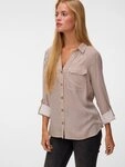 Vero Moda Hemdbluse VMBUMPY L/S SHIRT NEW WVN GA NOOS Viskose, regular fit