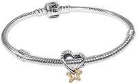 Pandora Silberarmband 68598, Damenarmband Geschenkset Gl&uuml;cksstern und Herz