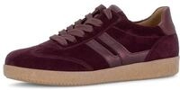 Sneaker GABOR, Damen, Gr. 36, mulberry, Glattleder, Veloursleder, unifarben mit