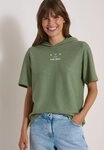 CECIL Kapuzenshirt in Slub-Yarn-Optik, mit Print, Baumwollmix