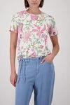Monari Rundhalsshirt mit Blumendruck