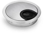 ONECONCEPT Kabelkanal Kabeldurchf&uuml;hrung 2er-Set 60 mm Metall Borstendichtung