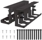 vidaXL Kabelzubeh&ouml;r Unter dem Schreibtisch Kabelmanagement Tray 2 Stk. Schwarz,