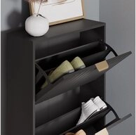 Vicco Schuhschrank Helge, Schwarz, 60 x 128.5 cm 3 F&auml;cher (1-St)