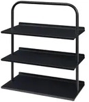 en.casa Schuhregal, &raquo;Poytya&laquo; mit 3 Ebenen Stahl 73 x 60 x 32 cm Schwarz...