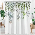LuxusKollektion Duschvorhang Duschvorhang Gr&uuml;n Bl&auml;tter 280x200cm Antischimmel