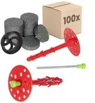 PROTEKTOR Schrauben- und D&uuml;bel-Set D&auml;mmstoffd&uuml;bel &Oslash;8mm, Schlagd&uuml;bel mit
