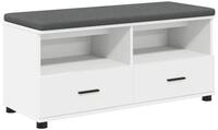 vidaXL Sitzbank Flurbank Wei&szlig; 100 x 38 x 46 cm (1-St)