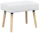 vidaXL Sitzbank Kanalgepolsterte Bank Wei&szlig; 60 x 40 x 45 cm Stoff (1-St)