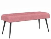 vidaXL Sitzbank Bank mit Knopfheftung Rosa 110 x 40 x 46 cm Samt (1-St)