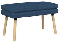 vidaXL Sitzbank Doppellagige Bank Blau 80 x 40 x 47 cm Stoff (1-St) blau