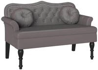 vidaXL Sitzbank Chesterfield Bank Grau 120,5 x 65 x 75 cm Kunstleder (1-St)