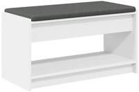 vidaXL Sitzbank Flurbank Wei&szlig; 83 x 38 x 45 cm (1-St)