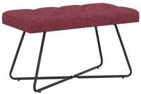 vidaXL Sitzbank Bank mit Knopfheftung Weinrot 80 x 40 x 46 cm Stoff (1-St)