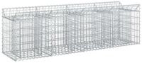 vidaXL Gartenzaun Gabionen-Hochbeet 200 x 50 x 60 cm Verzinkter Stahl Silber,...